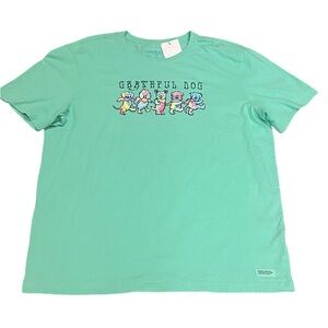 Men's Life is Good "Grateful Dog" Crusher-Lite Tee Shirt T-Shirt Size Large NWT